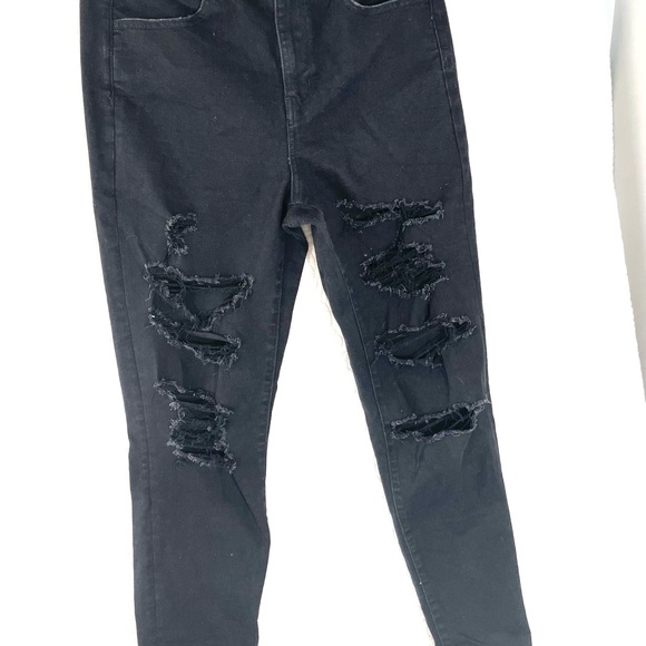 Women's Hight Waisted Stretch Ripped Skinny Jeans Distressed Denim Pants - Picture 3 of 6